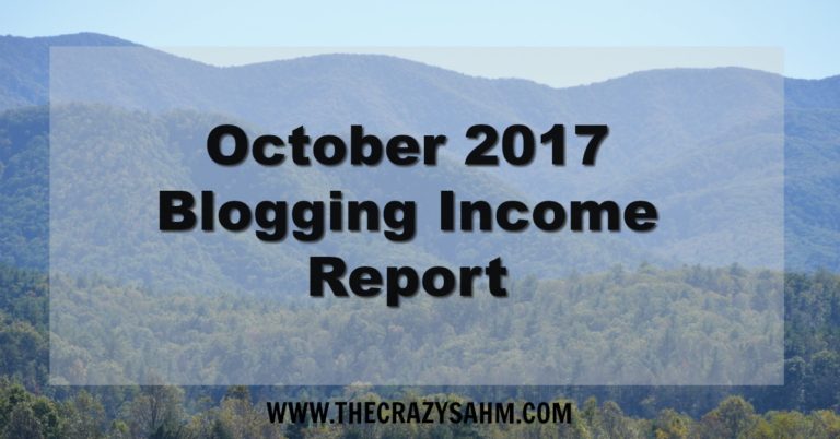 October 2017 Blog Income Report