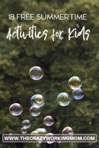 Looking for free summertime activities for kids to keep yours busy? Check out this list to keep your kids and wallet happy this summer! #summer #kids #summerfun #free