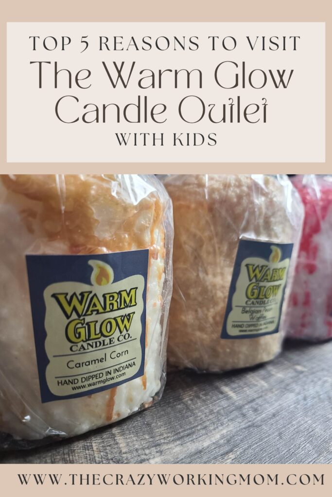 Looking for a fun day trip with the kids? Check out our top 5 reasons to visit the Warm Glow Candle Outlet with kids and plan out your own visit! #VisitIndiana #TravelWithKids #Indiana #MomLife 